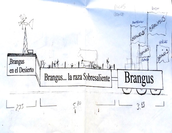 Maqueta carro alegórico brangus 1999